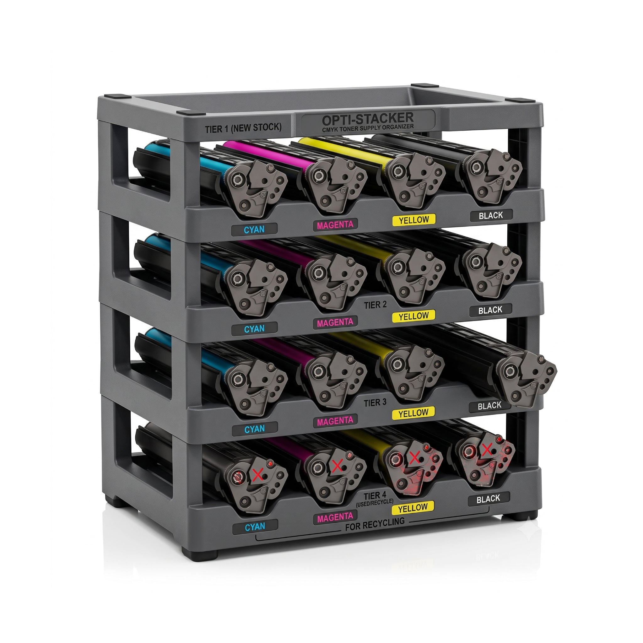 The Opti-Stacker Toner Recycling Organizer - CoreDesk Solutions